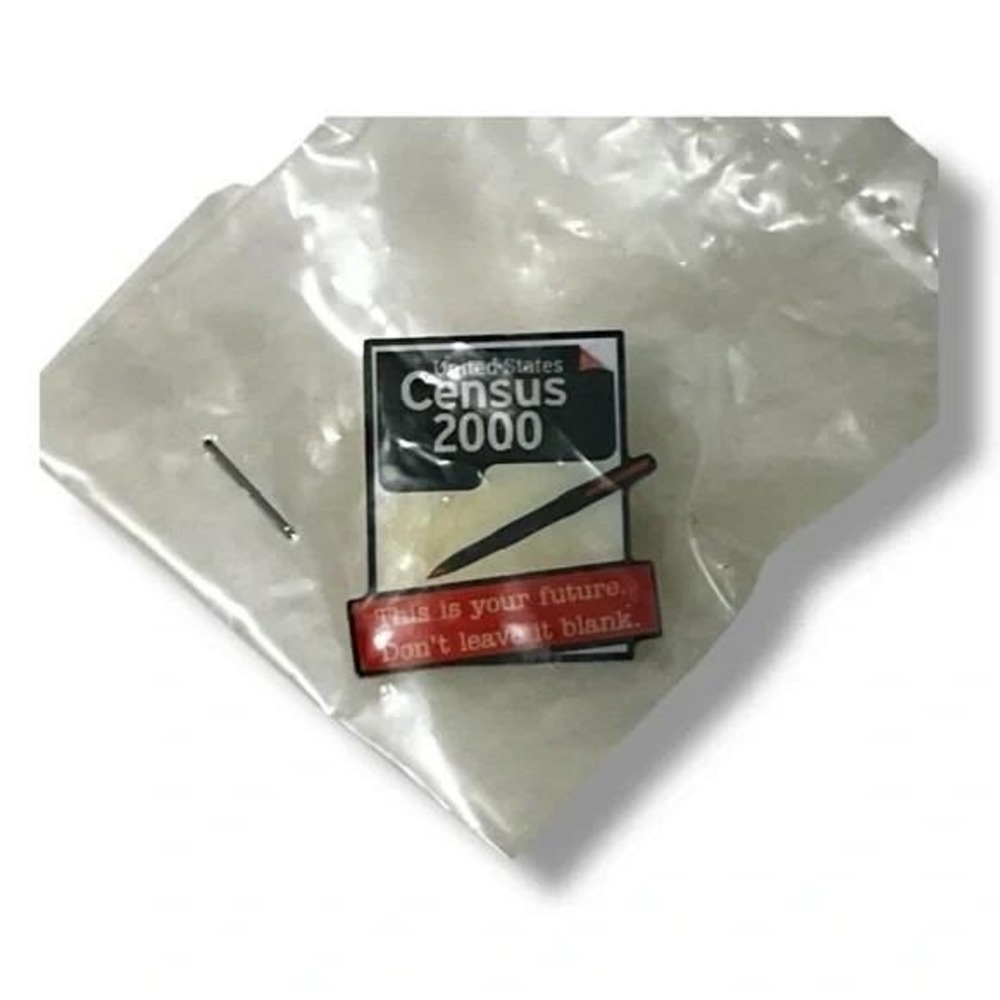 United States Census 2000 This is Your Future Vintage Lapel Vest Hat Pin New A9